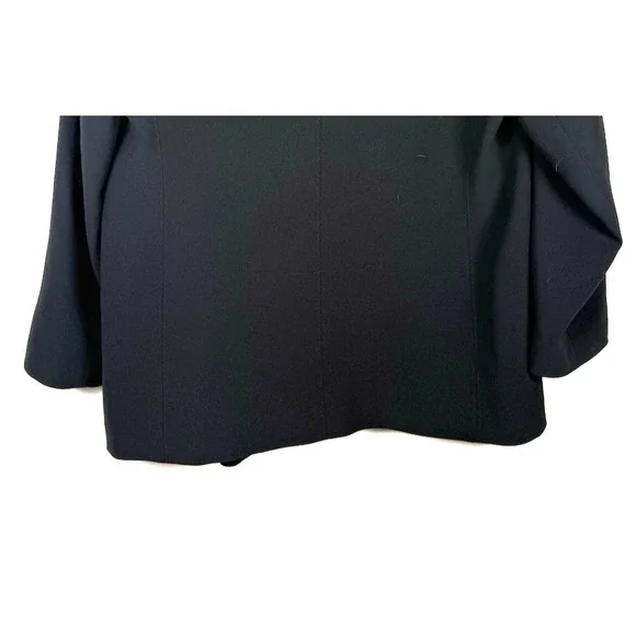 Vintage Talbots Jacket Blazer Black Button Up Pockets Lined Womens Sz 12 Petite - Picture 8 of 8